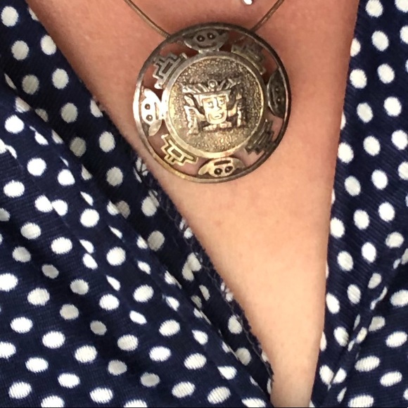 Vintage Jewelry - Brooch/pendant sterling necklace